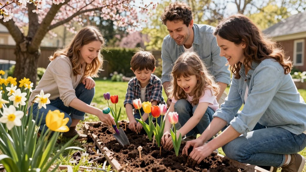 family bonding during spring