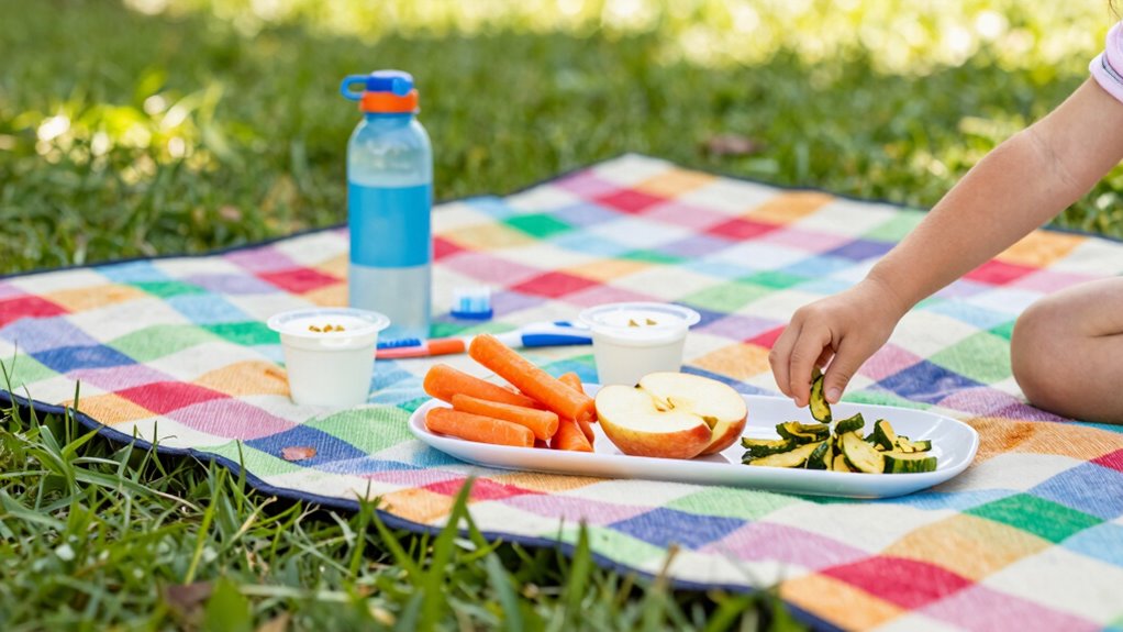 healthy snacks and hydration