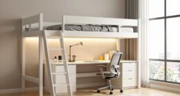 loft bed desk organization
