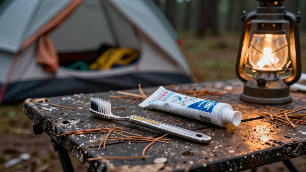maintain oral hygiene outdoors