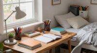 organize supplies on shelves