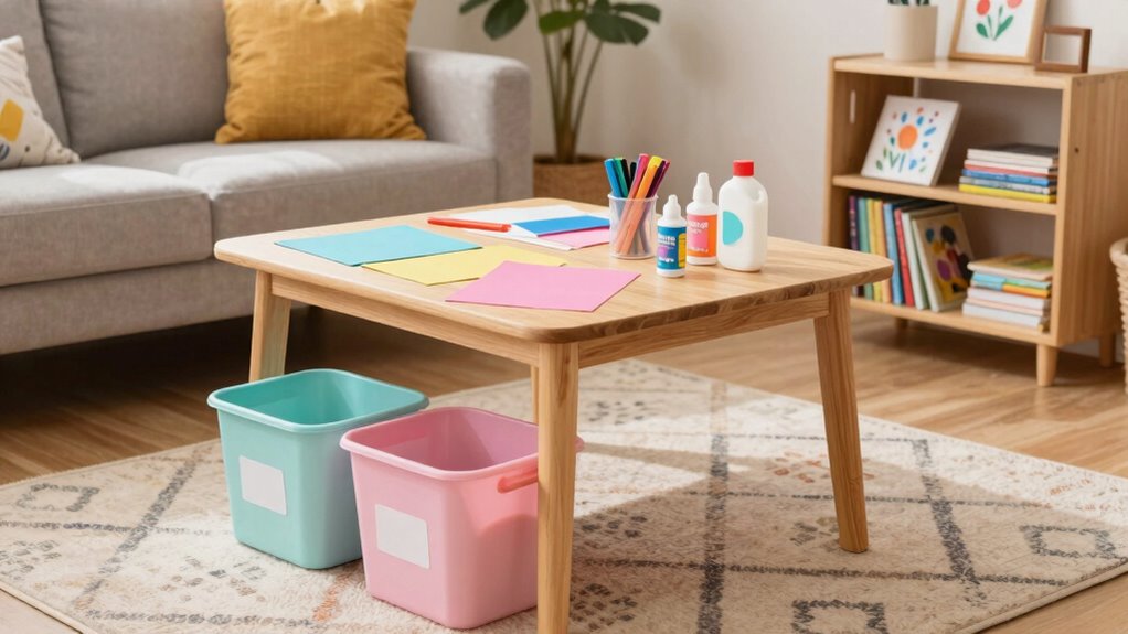 organized safe creative craft space