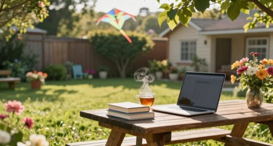 relaxed outdoor study schedule
