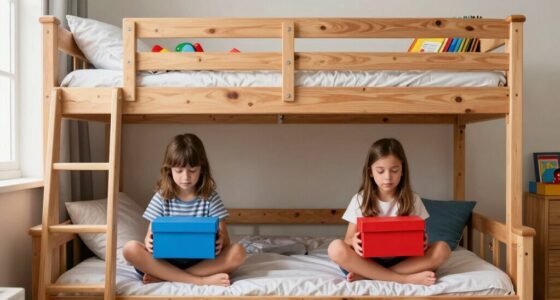 sharing bunk bed storage fairly