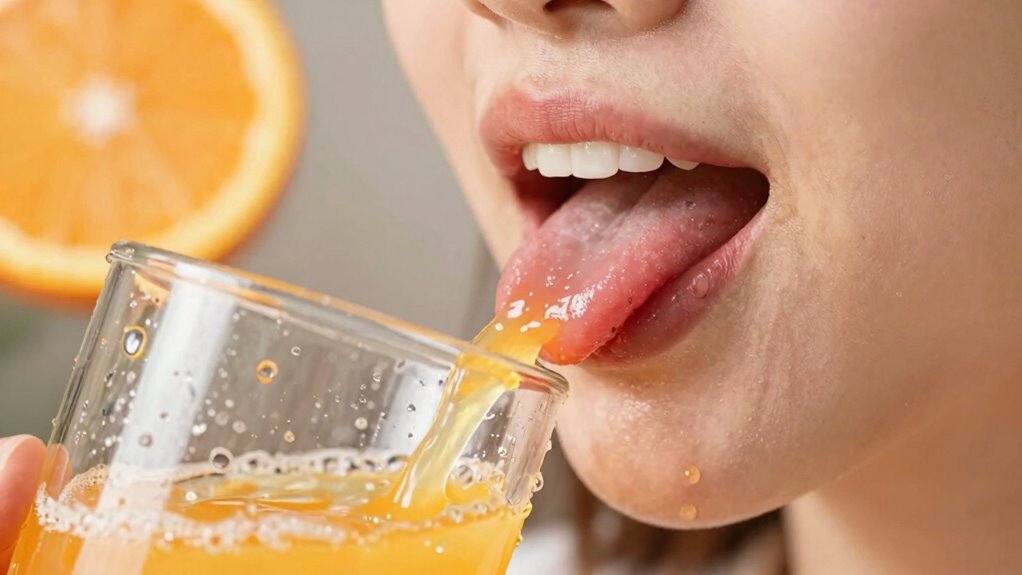 sipping juice damages enamel