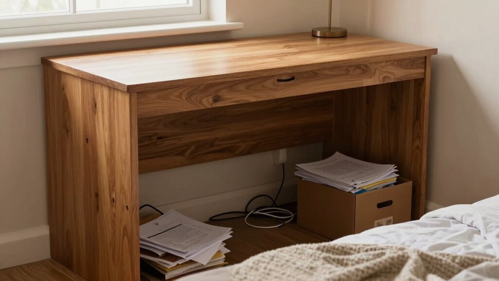 under bed desk limitations