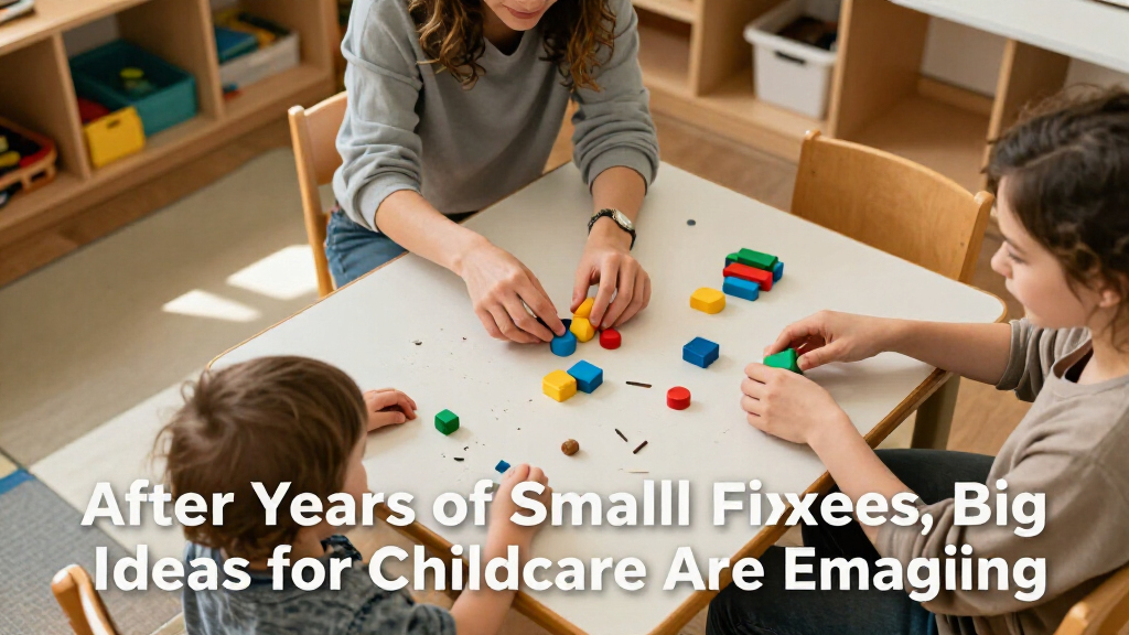 After Years Of Small Fixes, Big Ideas For Childcare Are Emerging
